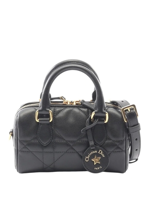 Christian Dior Pre-Owned 2010-2026 Mini Lambskin Macrocannage Groove 17 satchel - Black