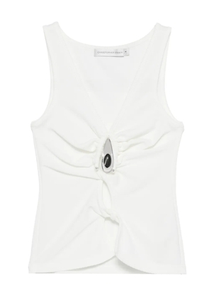 Christopher Esber crystal-pendant tank top - White