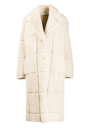 Off-White grid motif coat