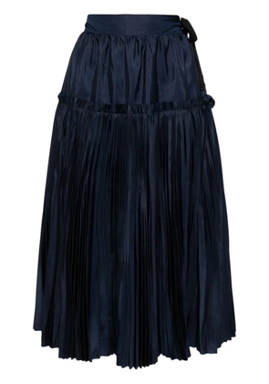 Shanshan Ruan vintage pleated kirt - Blue