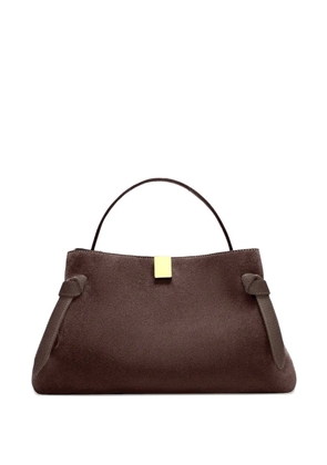 Yuzefi Gyoza suede tote bag - Brown