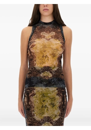 Jean Paul Gaultier printed-design sleeveless top - Neutrals