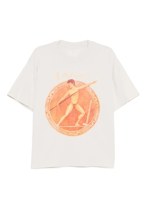 Melt graphic-print T-shirt - Neutrals