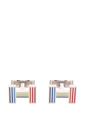 Hermès Pre-Owned rainbow-detail cufflinks - Silver