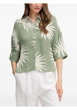 OUI leaf print shirt - Green