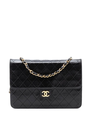 CHANEL Pre-Owned 1994-1996 Medium CC Quilted Lambskin Single Flap shoulder bag - Black