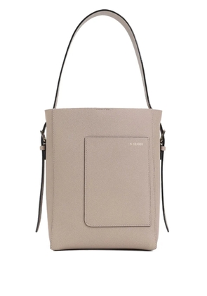 Valextra leather bucket bag - Neutrals