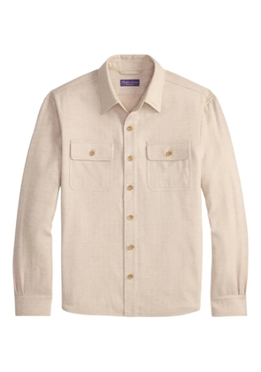 Ralph Lauren Purple Label herringbone pocket shirt - Neutrals