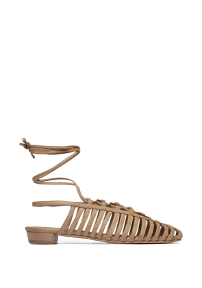 Bernardo Geneva tie lace-up sandals - Neutrals