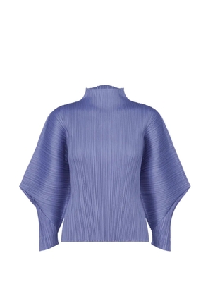 Pleats Please Issey Miyake skyline pleated shirt - Blue