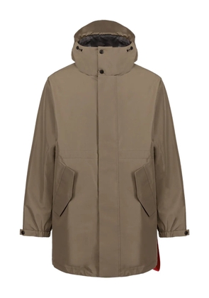 AFTER LABEL hooded parka coat - Brown