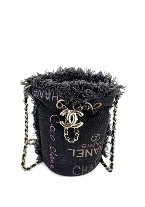 CHANEL Pre-Owned mini Mood denim bucket bag - Black