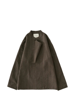 Studio Nicholson Solis herringbone shirt - Brown