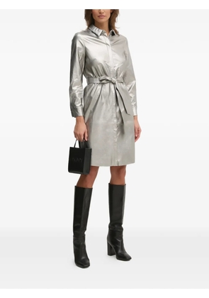 OUI belted mini shirt dress - Silver