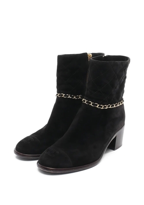 CHANEL Pre-Owned 1986-1988 chain boots - Black
