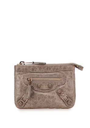 Balenciaga Pre-Owned 2005-2025 Lambskin Motocross Giant 12 Porte Monnaie Zip Purse coin pouch - Brown