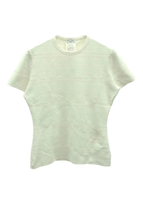 CHANEL Pre-Owned 00s short sleeve knit top - Neutrals