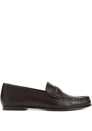 Chloé logo leather loafers - Brown