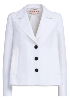 Marni single-breasted cotton blazer - White