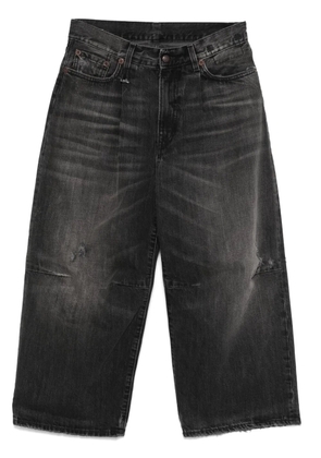 R13 cropped wide-leg jeans - Black
