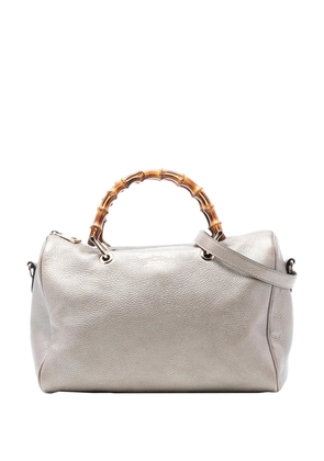Gucci Pre-Owned 2016-2025 Medium Calfskin Bamboo Shopper Boston Bag satchel - Gold