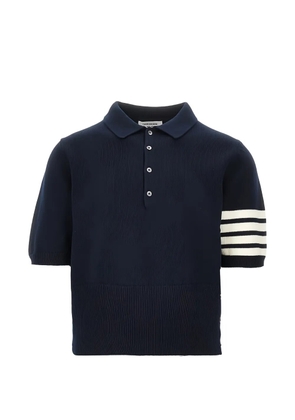 Thom Browne stripe polo shirt - Blue