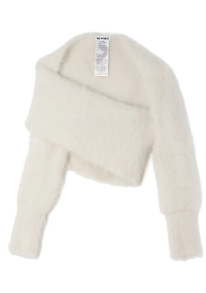 Sunnei brushed-finish wrapped sweater - Neutrals
