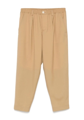 Marni wool drawstring-waist trousers - Brown