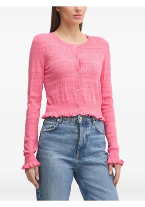 Gaudi ruffled patterned cardigan - Pink