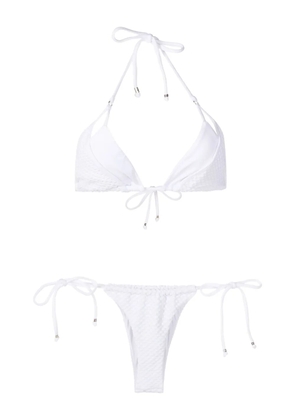 Amir Slama halterneck triangle bikini - White