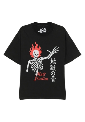 Melt graphic-print T-shirt - Black