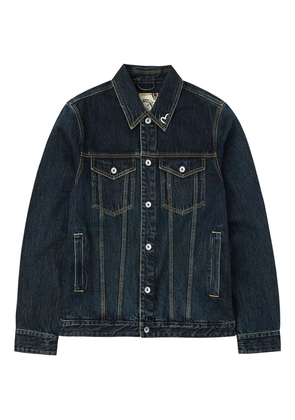 EVISU buttoned brushstroke denim jacket - Blue