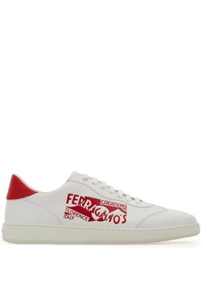 Ferragamo Venna-logo leather sneakers - White