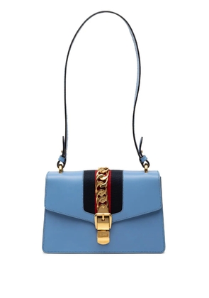 Gucci Pre-Owned 2000-2015 Small Leather Sylvie Web satchel - Blue