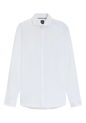 BOSS cutaway-collar cotton shirt - White