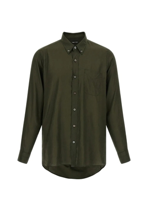 TOM FORD lyocell pocket shirt - Green