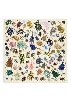 Bimba y Lola insect-print scarf - White