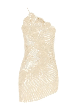 Magda Butrym crochet one-shoulder dress - Neutrals