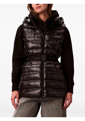 Calvin Klein hooded belted gilet - Black
