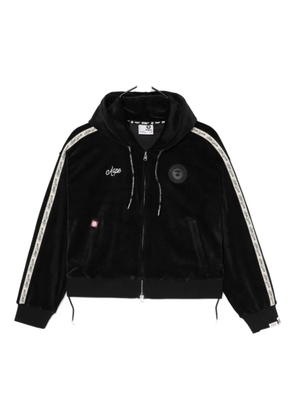 A BATHING APE® logo velvet hoodie - Black