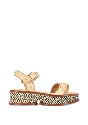 Gabriela Hearst x Clergerie Michael braided platform sandals - Neutrals