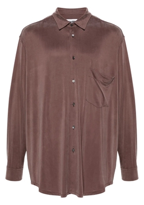 Magliano braided-strap detailed silk shirt - Purple