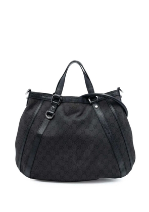 Gucci Pre-Owned 2016-2025 GG Denim Abbey D Ring Convertible Tote satchel - Black