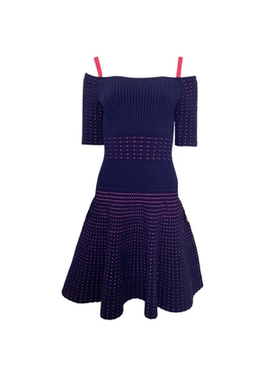 Jason Wu cold-shoulder ribbed knee-length dress - Blue