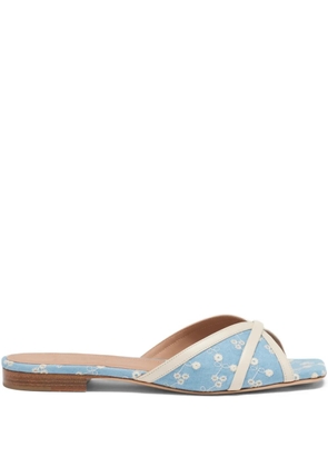Malone Souliers Perla floral-print sandals - Blue