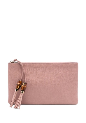 Gucci Pre-Owned 2016-2026 Calfskin Bamboo clutch bag - Pink