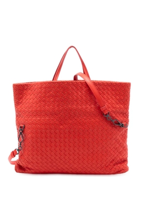 Bottega Veneta Pre-Owned 2012-2025 Nappa Intrecciato Fold Over satchel - Red