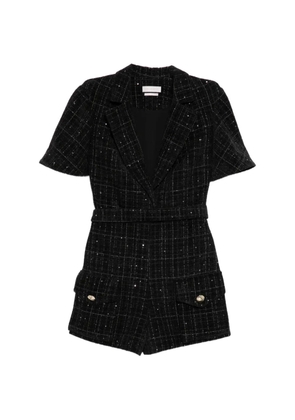 Saiid Kobeisy tweed short jumpsuit - Black