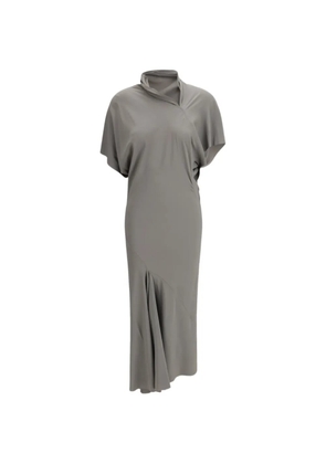 Rick Owens Seb draped midi dress - Grey