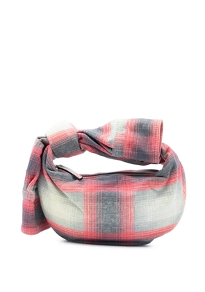 Bottega Veneta Pre-Owned 2012-2025 Mini Printed Leather Tartan Jodie hobo bag - Grey